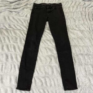 Articles of Society Jeans Women 24 Skinny Classic Black Stretch Denim Grunge Emo